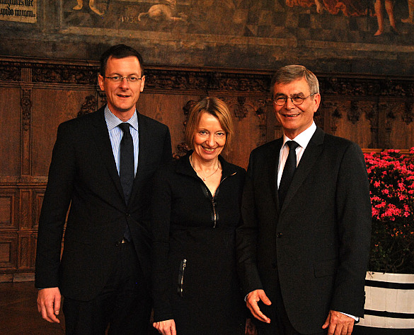 Senator Martin Günther, OLG-Präsidentin Karen Buse und Wolfgang Arenhövel