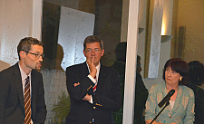 Jan Ceyssens, Dr. Stephan-Andreas Kaulvers und Bürgermeisterin Karoline Linnert während der Veranstaltung in der Bremer Landesvertretung