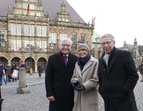 Bundespräsident Steinmeier, Elke Büdenbender und Bürgermeister Sieling