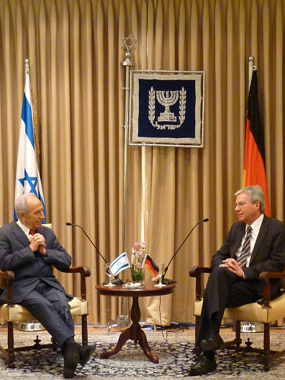Jens Böhrnsen mit dem Präsident des Staates Israel Schimon Peres