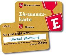 So sieht sie aus, die Ehrenamtskarte Bremen-Niedersachsen.