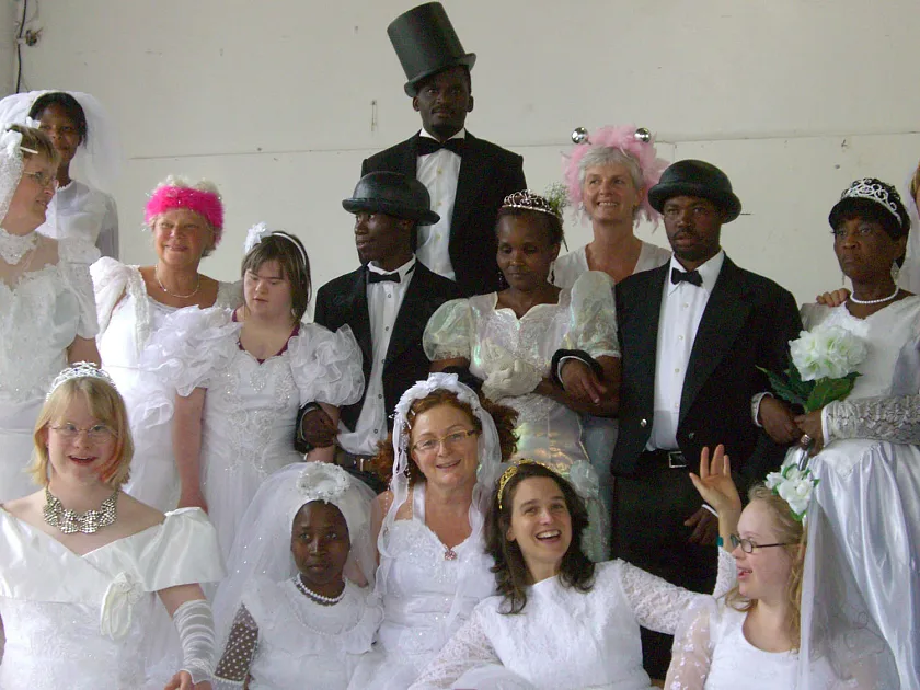 Viel Spass hatten die Blaumeiers aus Bremen bei den gemeinsamen Proben mit den afrikanischen Gastgebern