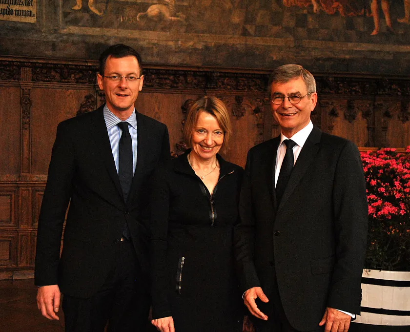 Senator Martin Günther, OLG-Präsidentin Karen Buse und Wolfgang Arenhövel