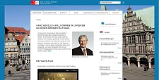 Die neue Startseite der Website der Senatskanzlei.