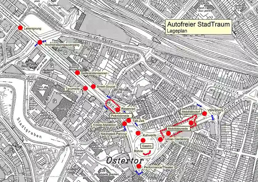 Ein Stadtplan zum Aktionsraum