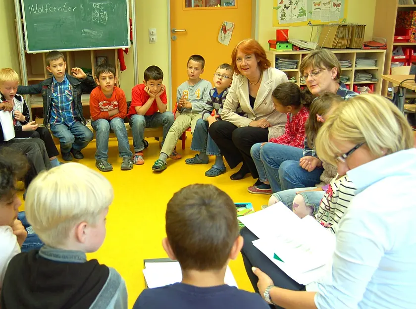 Bürgermeisterin Karoline Linnert zu Besuch bei der Gazellenklasse 