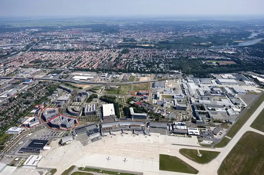 Luftaufnahme Airport-Stadt