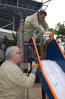 Voll konzentriert bei der Arbeit: Staatsrat Henning Lühr (links) und Referatsleiter Martin Hagen