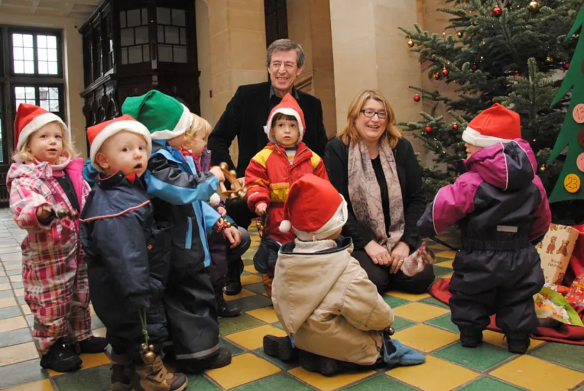 Die acht Stadtteilstrolche, Dr. med. Jochen Holdorff und Senatorin Anja Stahmann