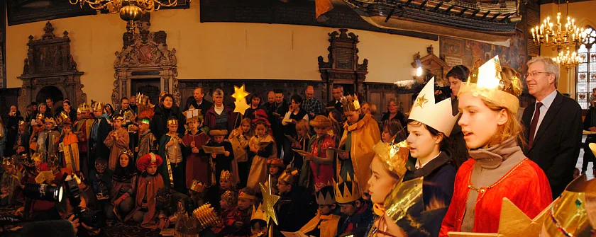 Königlicher Besuch im Bremer Rathaus