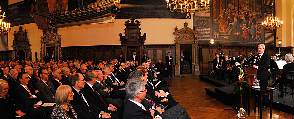 Bürgermeister Jens Böhrnsen bei seiner Neujahrsansprache.
