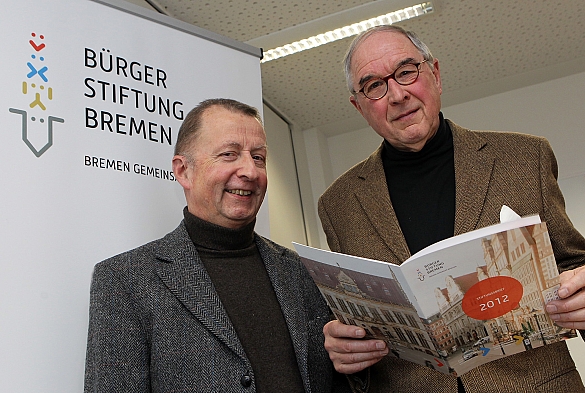 Dr. Peter Beier, Vorstand der Bürgerstiftung Bremen, und Dr. Hans-Christoph Hoppensack, Vorstandsvorsitzender der Bürgerstiftung Bremen (von links)