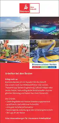 Eine der Messetafeln zum Themenfeld Arbeiten im Bremer Norden
