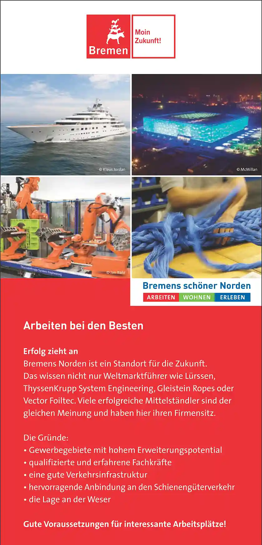 Eine der Messetafeln zum Themenfeld Arbeiten im Bremer Norden