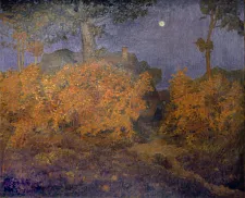 Fritz Overbeck: Ein stiller Winkel, 1900, Öl auf Leinwand