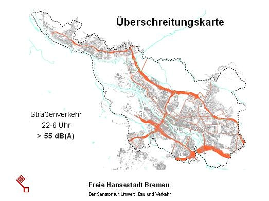 Ein Beispiel für eine Lärmkarte