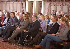 Heide Rose, Abteilungsleiterin Junge Menschen und Familie, Rolf Diener, designierter Jugendamtsleiter, Festredner Prof. Klaus Schäfer, Sozialsenatorin Anja Stahmann und Sozialstaatsrat Horst Frehe (von links)