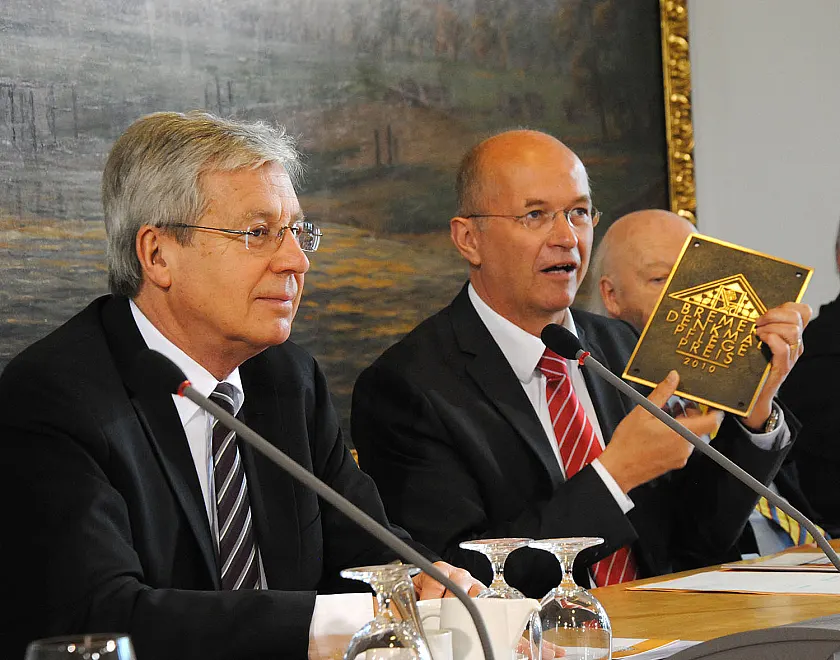 Bürgermeister Jens Böhrnsen und Landeskonservator Prof. Dr. Georg Skalecki