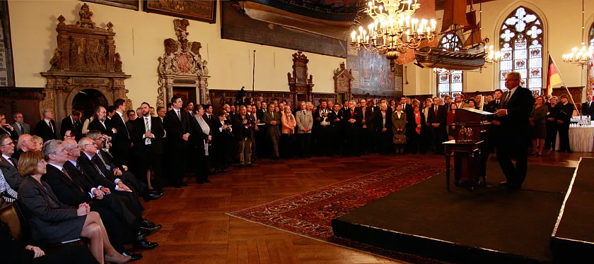 Bürgermeister Jens Böhrnsen beim Bürgerempfang in der Oberen Rathaushalle
