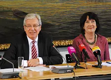 Positive Halbzeitbilanz - Jens Böhrnsen und Karoline Linnert