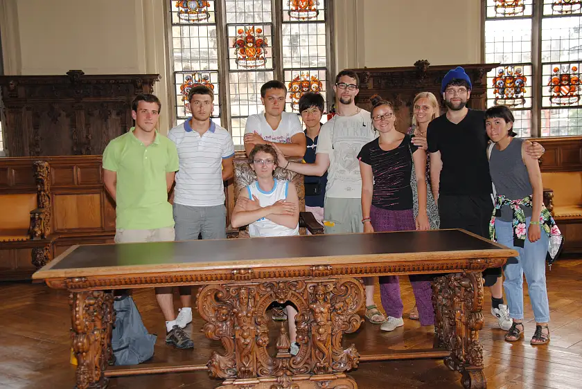Gruppe im Rathaus