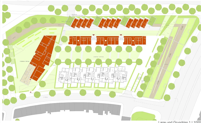 Bauplan Studierendenwohnheim 'Waller Wied'