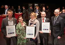 Umweltstaatsrat Ronny Meyer begrüßte als neue Mitglieder der Bremer Umweltpartnerschaft die DMK Deutsches Milchkontor GmbH, Velibre GmbH und Albright Deutschland GmbH im Netzwerk