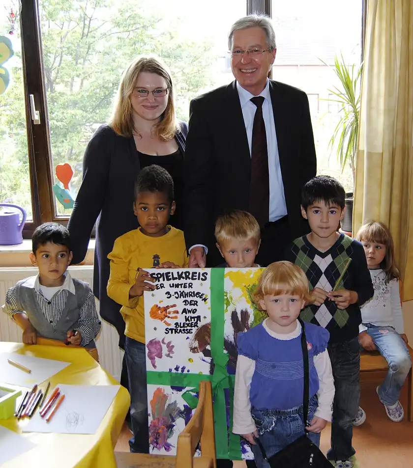 Bürgermeister Jens Böhrnsen in der KITA Blexer Straße