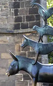 Die Stadtmusikanten werben auch in Stuttgart für das Land Bremen