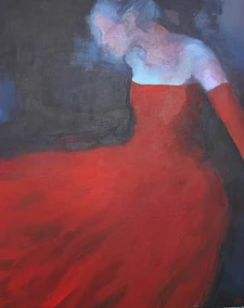 "Tänzerin in rotem Kleid" von Ulrike Strauch-Göbel