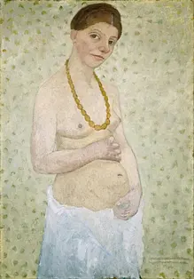 Paula Modersohn-Becker: Selbstbildnis am 6. Hochzeitstag, 25. Mai 1906, Museen Böttcherstraße, Paula Modersohn-Becker Museum, Bremen