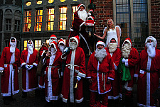 Die Bremer Stadtmusikanten in Weihnachtsstimmung