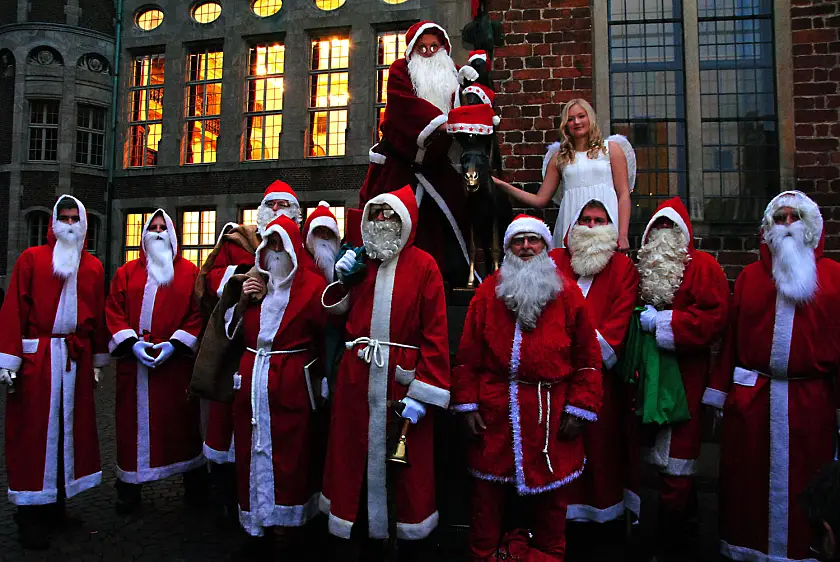 Die Bremer Stadtmusikanten in Weihnachtsstimmung