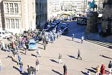 Staatsbesuch im Land Bremen: Vorfahrt des maltesischen Präsidenten vor dem Bremer Rathaus