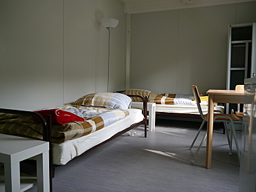 Zwei-Bett-Zimmer in der neuen Einrichtung für unbegleitete minderjährige Flüchtlinge