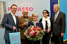 V.l.n.r: Christoph Grunenberg, Anton Michel, Rita Michel, Stefania Magni, Bürgermeister Jens Böhrnsen