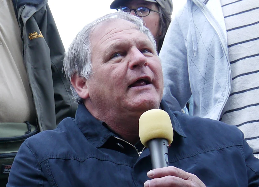 Redner auf dem Protesttag in Bremen: Staatsrat Horst Frehe