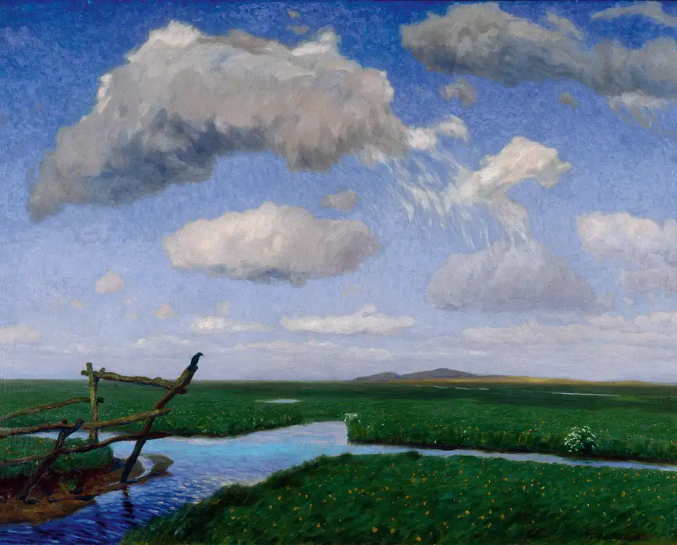 © Fritz Overbeck, In den Wiesen, 1904, Sammlung Kreissparkasse Osterholz