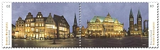 Erscheint am 5. Juni 2014: Briefmarke "Bremen Marktplatz" aus der Serie "Deutschlands schönste Panoramen"