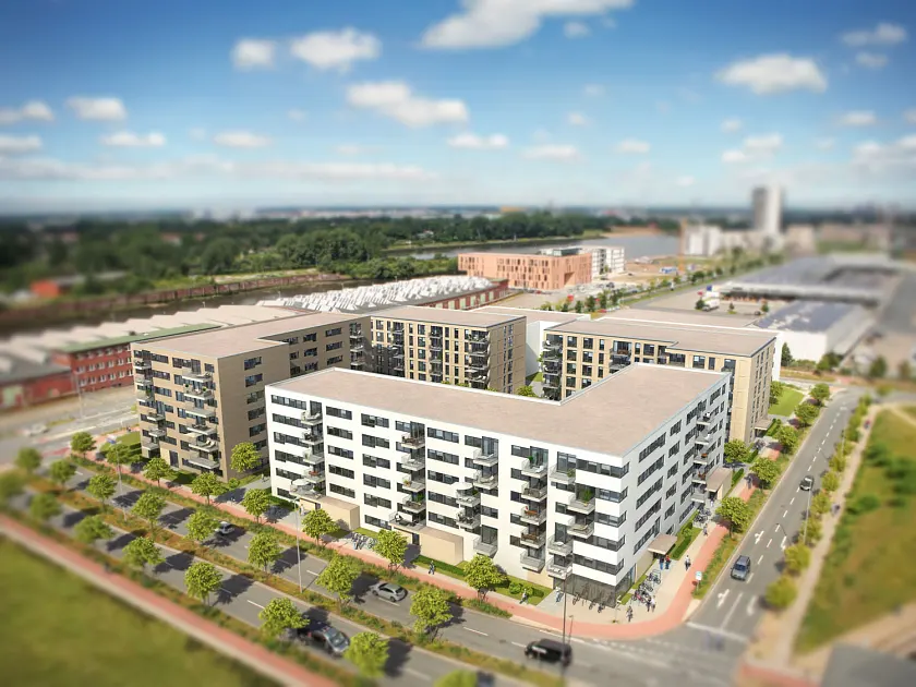 Visualisierung des Bauprojektes Marcuskaje