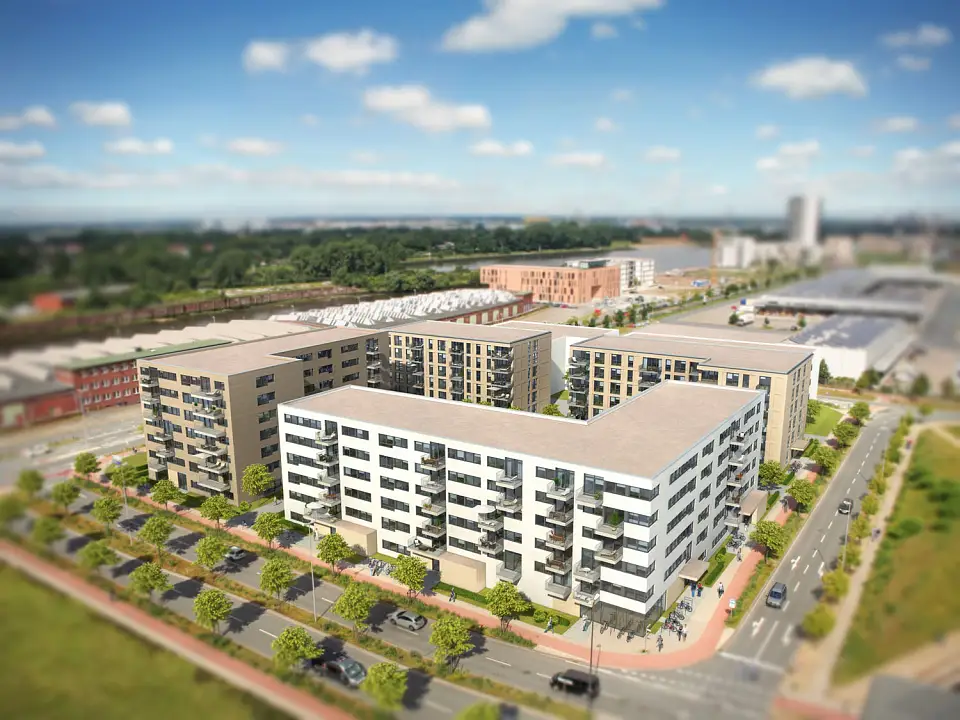 Visualisierung des Bauprojektes Marcuskaje