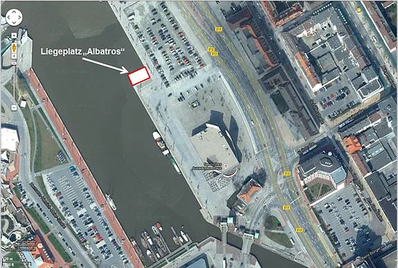 Liegeplatz der Albatros am Neuen Hafen (Oststeite)