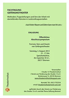 Fachtagung Ga&#776;fangnistheater Symposium