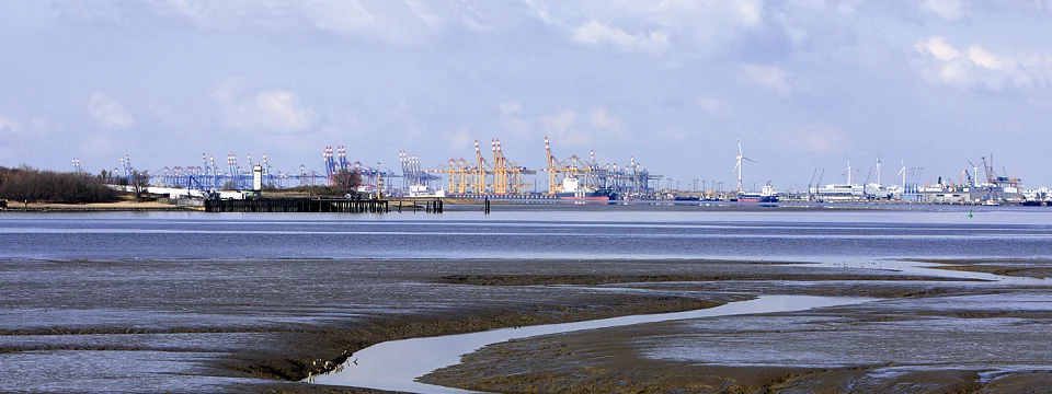 Wattenmeer vor der Küste Bremerhavens