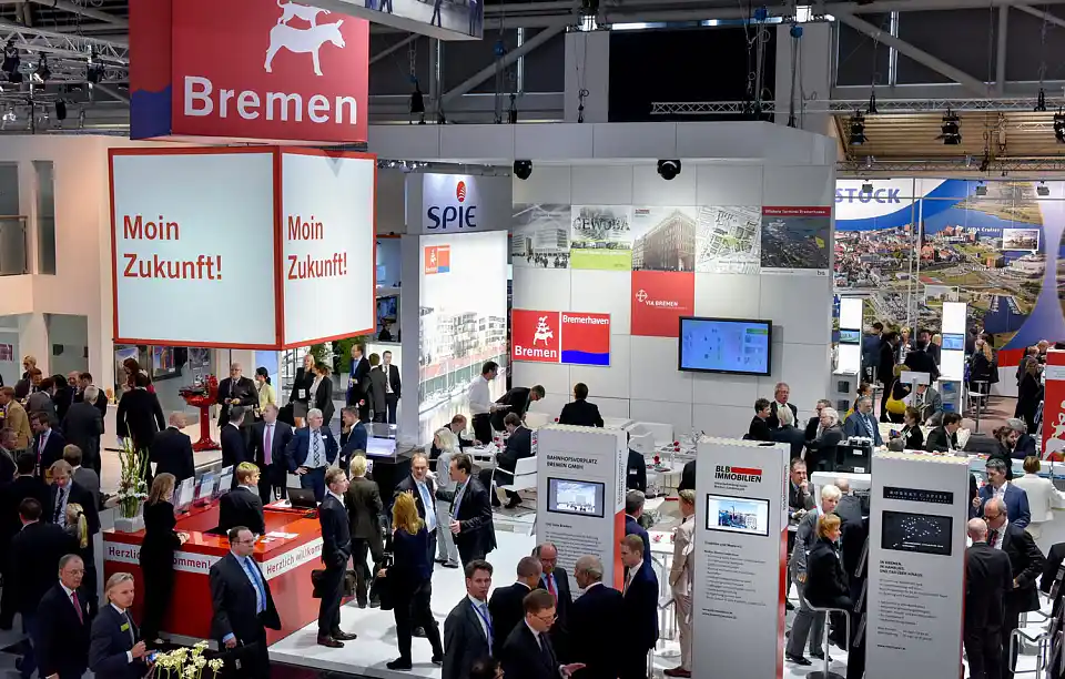 Der Gemeinschaftsstand des Landes Bremen auf der diesjährigen Immobilienmesse Expo Real in München