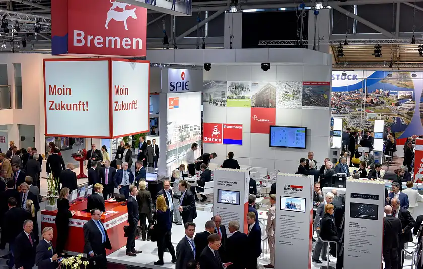 Der Gemeinschaftsstand des Landes Bremen auf der diesjährigen Immobilienmesse Expo Real in München