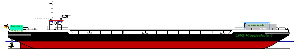 So könnte sie aussehen: die neue Baggergut-Schute mit LNG-Antrieb