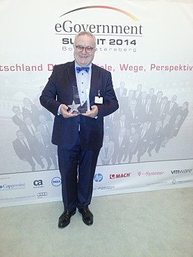 Henning Lühr bei der Preisverleihung in Bonn