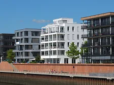 Die Überseestadt ist eines der größten städtebaulichen Projekte Europas und bietet zahlreiche Miet- und Eigentumswohnungen.  Quelle: WFB Wirtschaftsförderung Bremen GmbH/Bohms