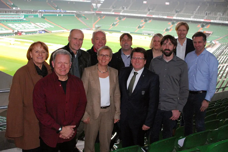 Gruppenfoto im Weserstadion
